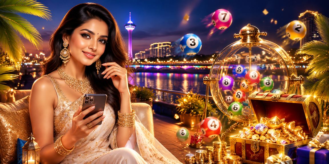Indian woman using mobile phone to login to betting app